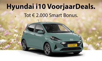 Rijd snel weg in een Hyundai i10. Nu met € 2.000 Smart Bonus.
