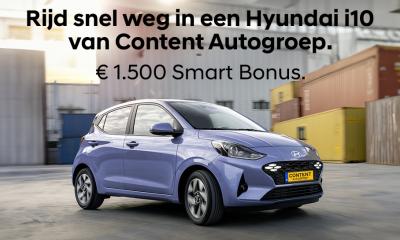 Rijd snel weg in een Hyundai i10. Nu met € 1.500 Smart Bonus.